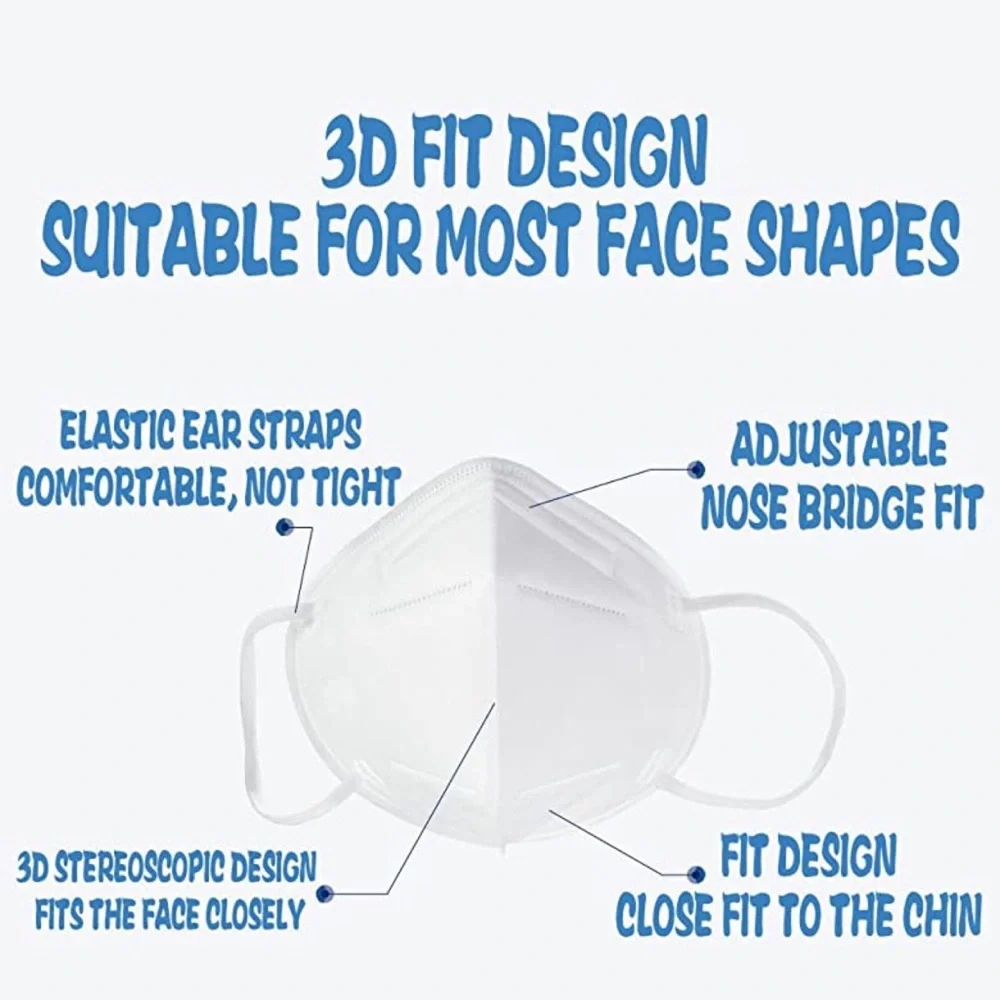 5 Layers of Breathable Filter Protection with Elastic Ear loop Masks for Kids
